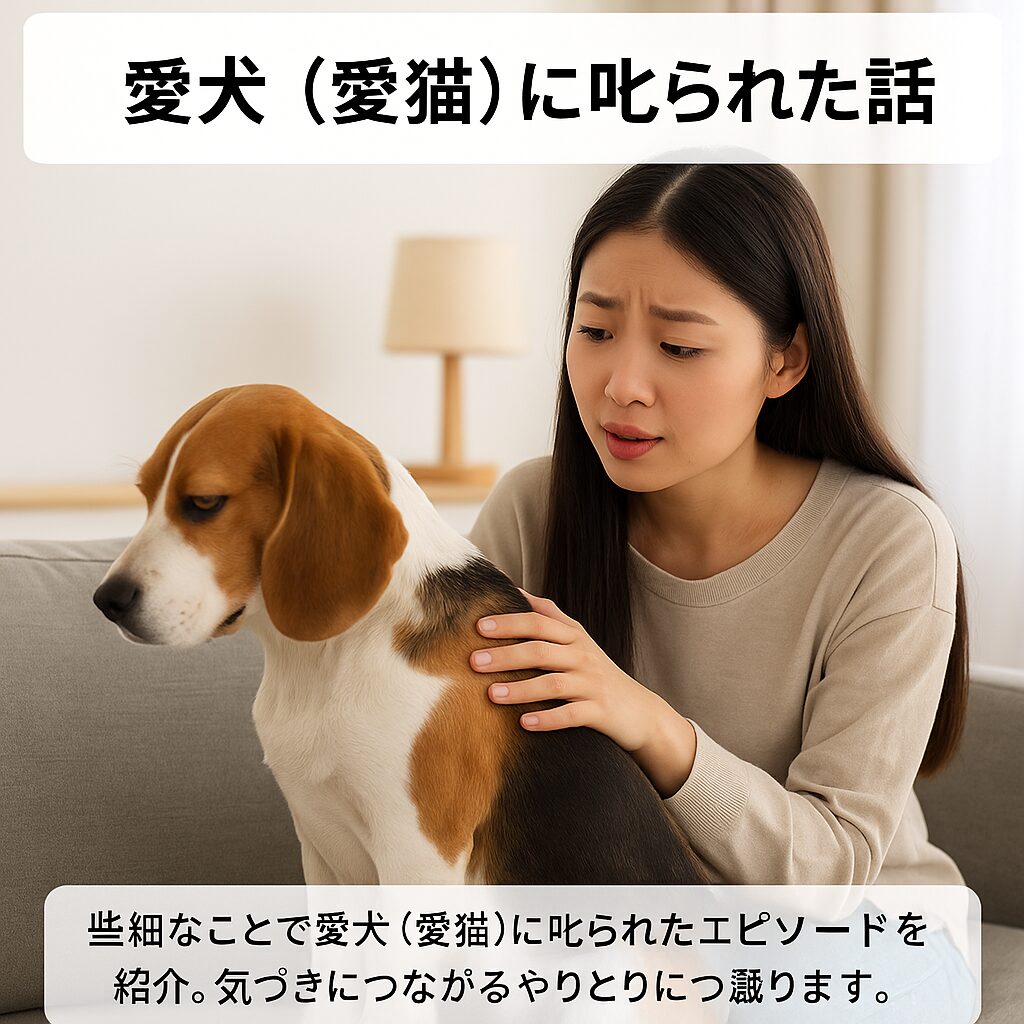 愛犬（愛猫）に叱られた話